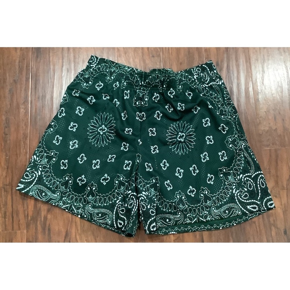 Bravest Studios Green Paisley Mesh Shorts Men's Sizes L